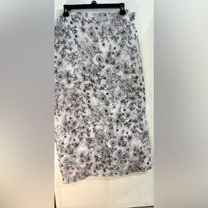 Black and White Midi Pencil Scarf for Cocktail